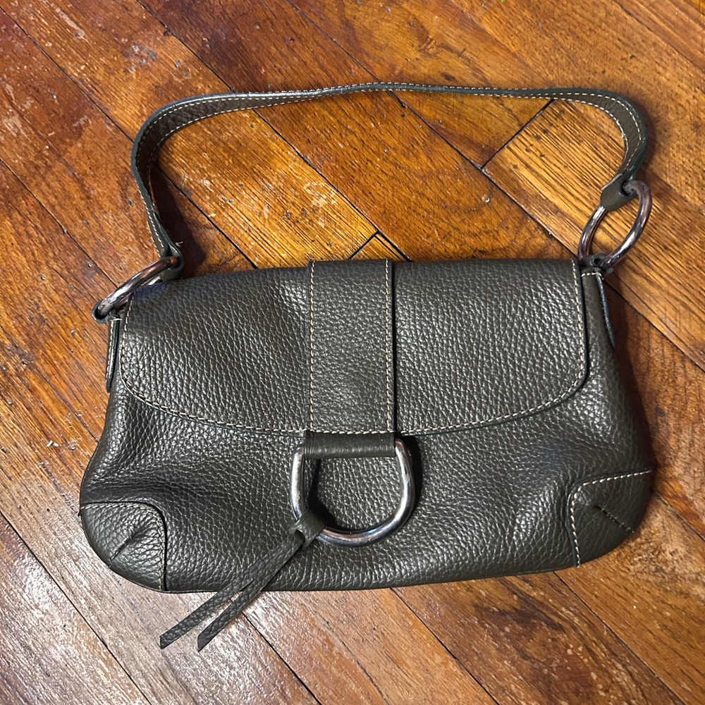 Elegant Green Leather Shoulder Bag